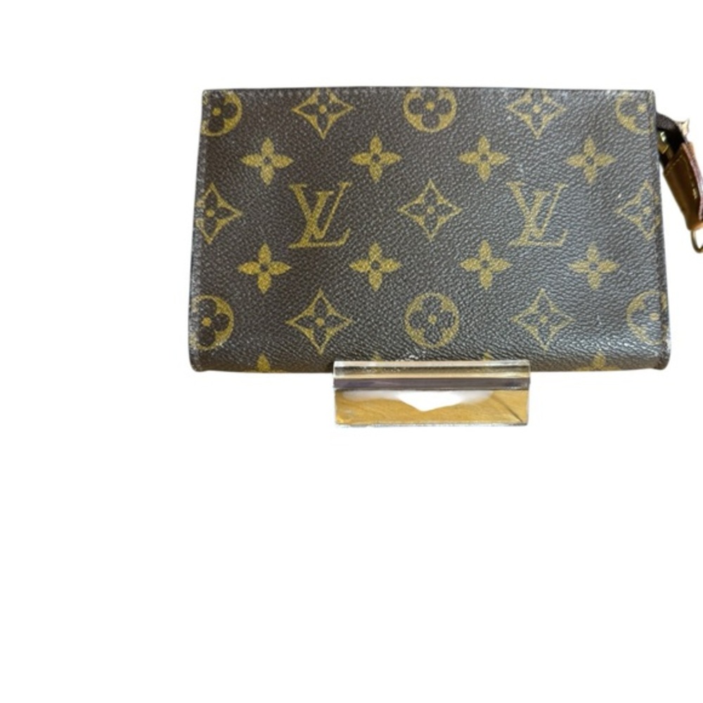 Louis Vuitton Brown and Gold Monogram Wristlet